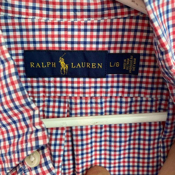 GUC Ralph Lauren Short Sleeve Button Down Shirt Mens Lg - Picture 3 of 4